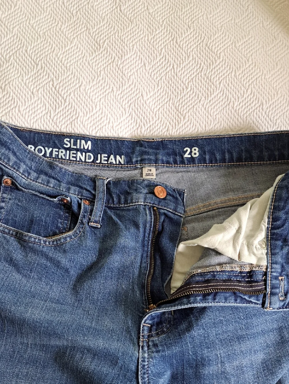 J.Crew‎ Womens Slim Boyfriend Medium Stretch Wash Ankle Jeans S-28